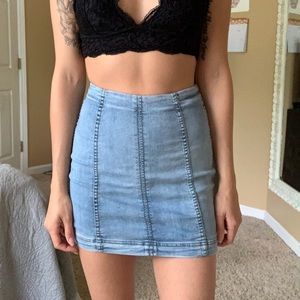 Free People denim skirt